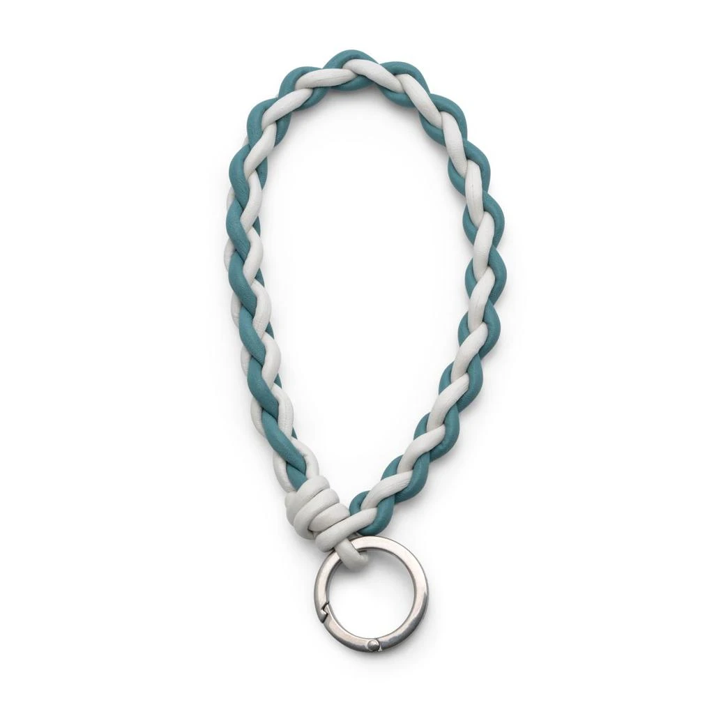 商品Bottega Veneta|Bottega Veneta White And Silver Leather Key Chain 629649-Vbwi0-3613,价格¥1088,第1张图片
