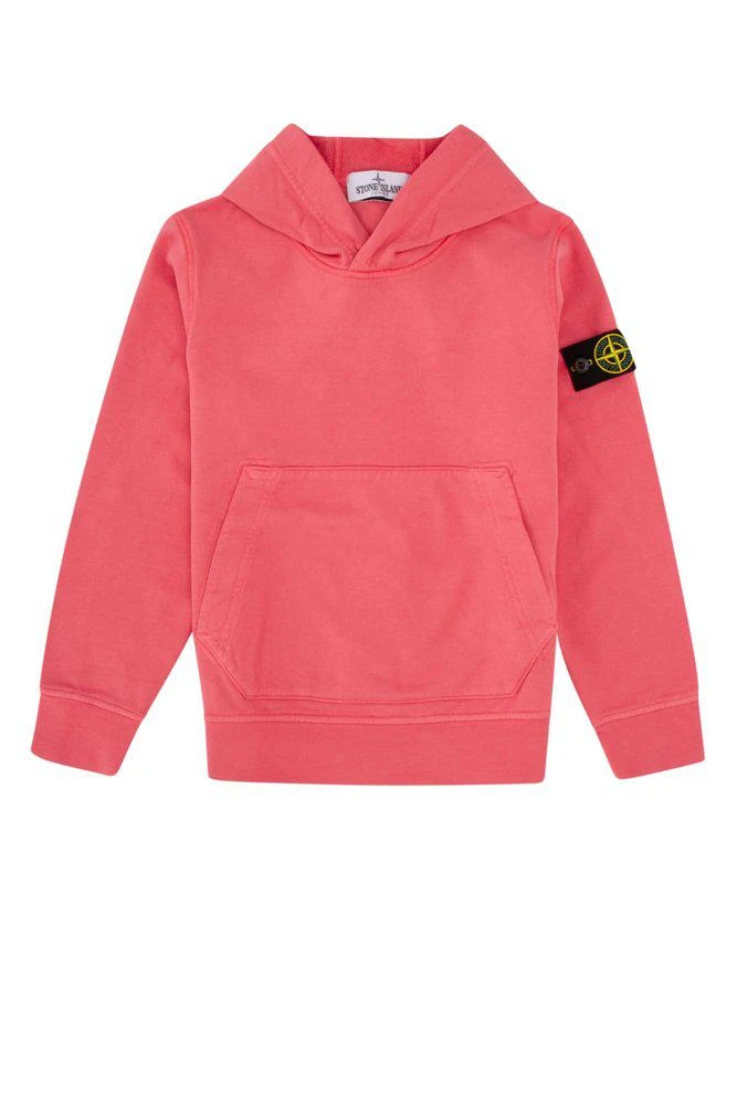 商品Stone Island Junior|Stone Island Junior Logo Patch Hoodie,价格¥664,第1张图片