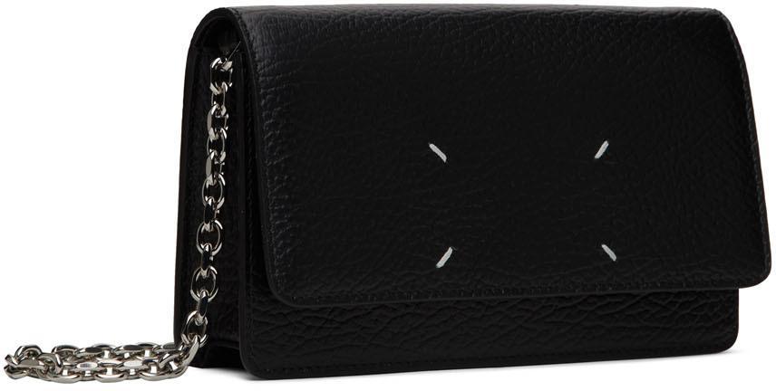 商品MAISON MARGIELA|Black Leather Large Chain Wallet Bag,价格¥5894,第4张图片详细描述