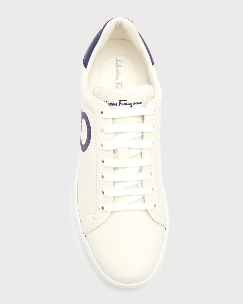 商品Salvatore Ferragamo|Men's Gancini Textured Leather Sneakers,价格¥5049,第5张图片详细描述