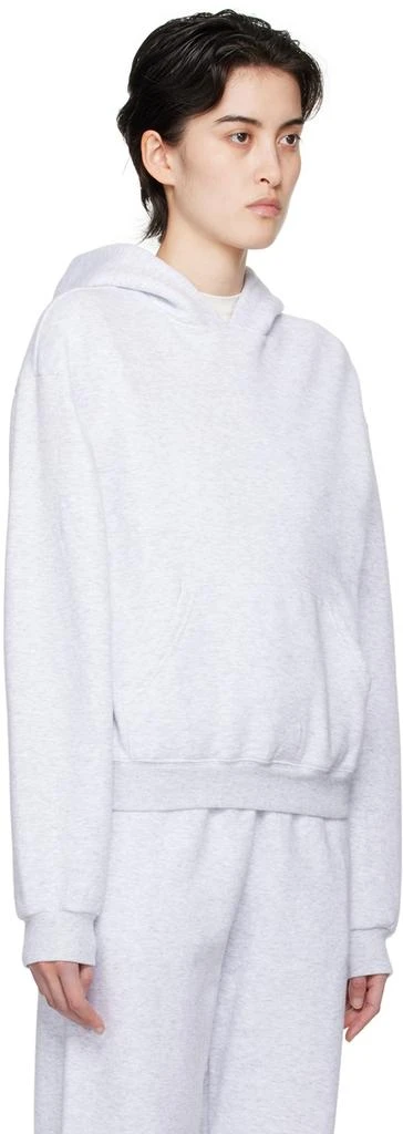 商品SKIMS|Gray Cotton Fleece Classic Hoodie,价格¥552,第2张图片详细描述