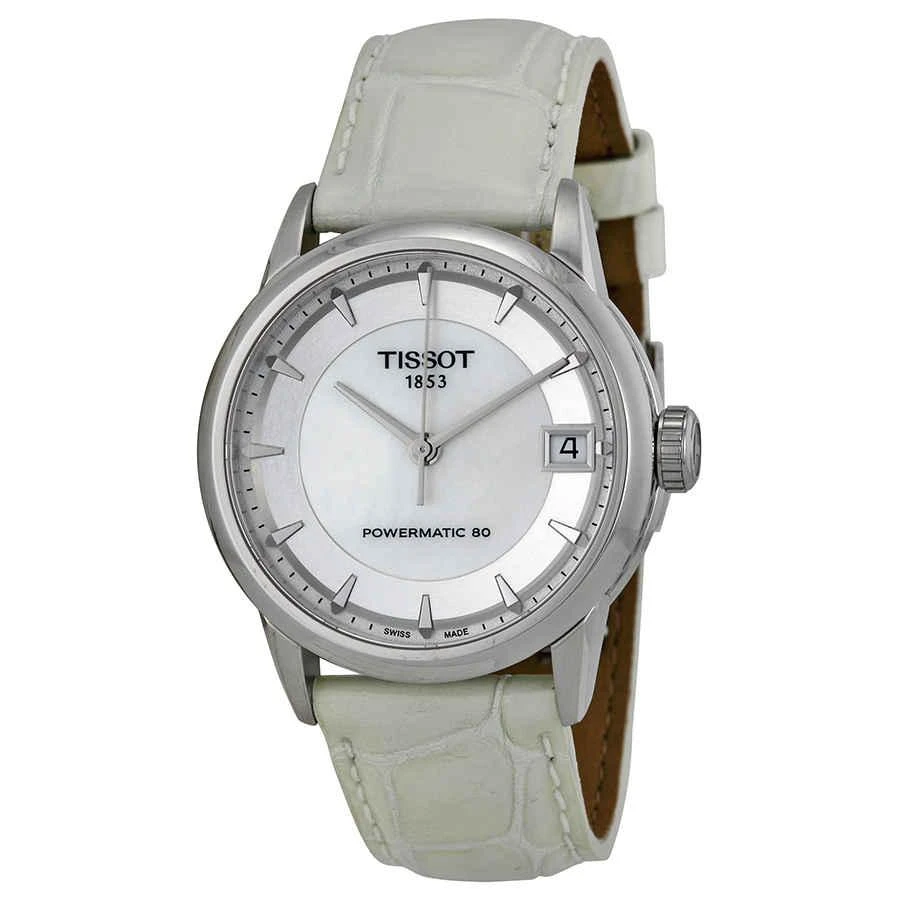 商品Tissot|Powermatic 80 Mother of Pearl Dial Ladies Watch T0862071611100,价格¥1702,第1张图片