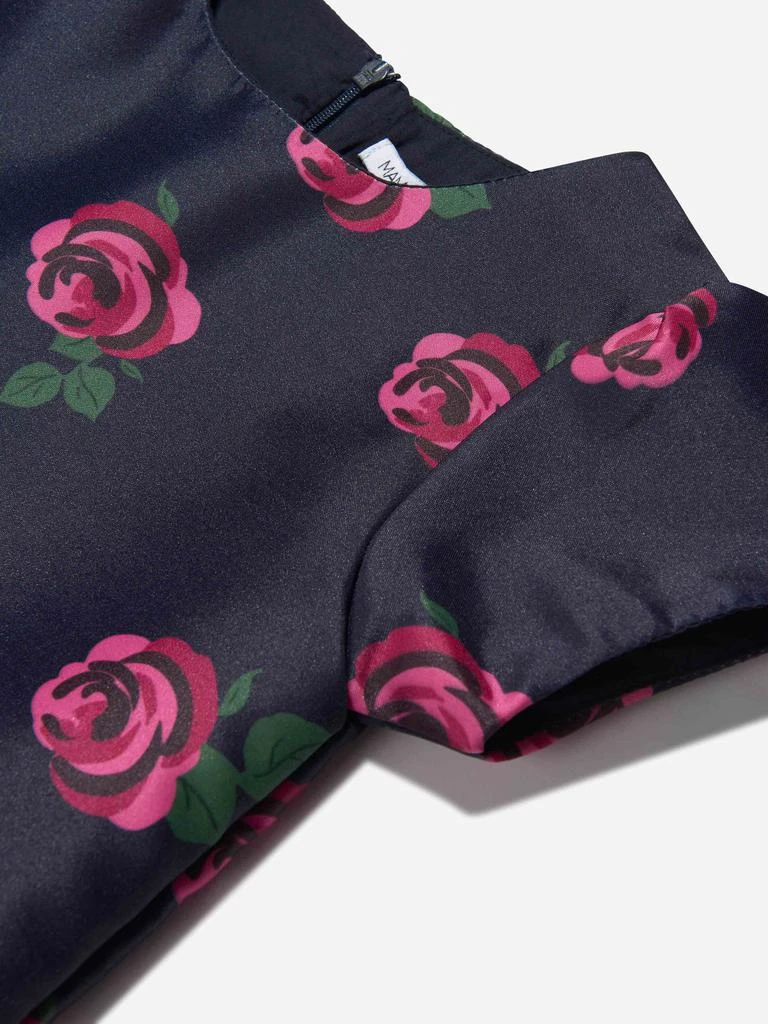 商品Mama Luma|Mama Luma Navy Girls Rose Print Tiered Dress,价格¥1035,第2张图片详细描述
