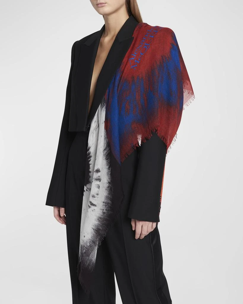 商品Alexander McQueen|Quad Iris Cashmere-Silk Shawl,价格¥3402,第1张图片