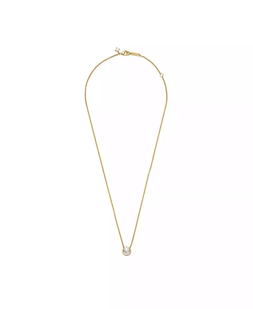 商品PANDORA|Timeless 14K Gold-Plated Sparkling Round Cubic Zirconia Halo Pendant Collier Necklace,价格¥1661,第3张图片详细描述