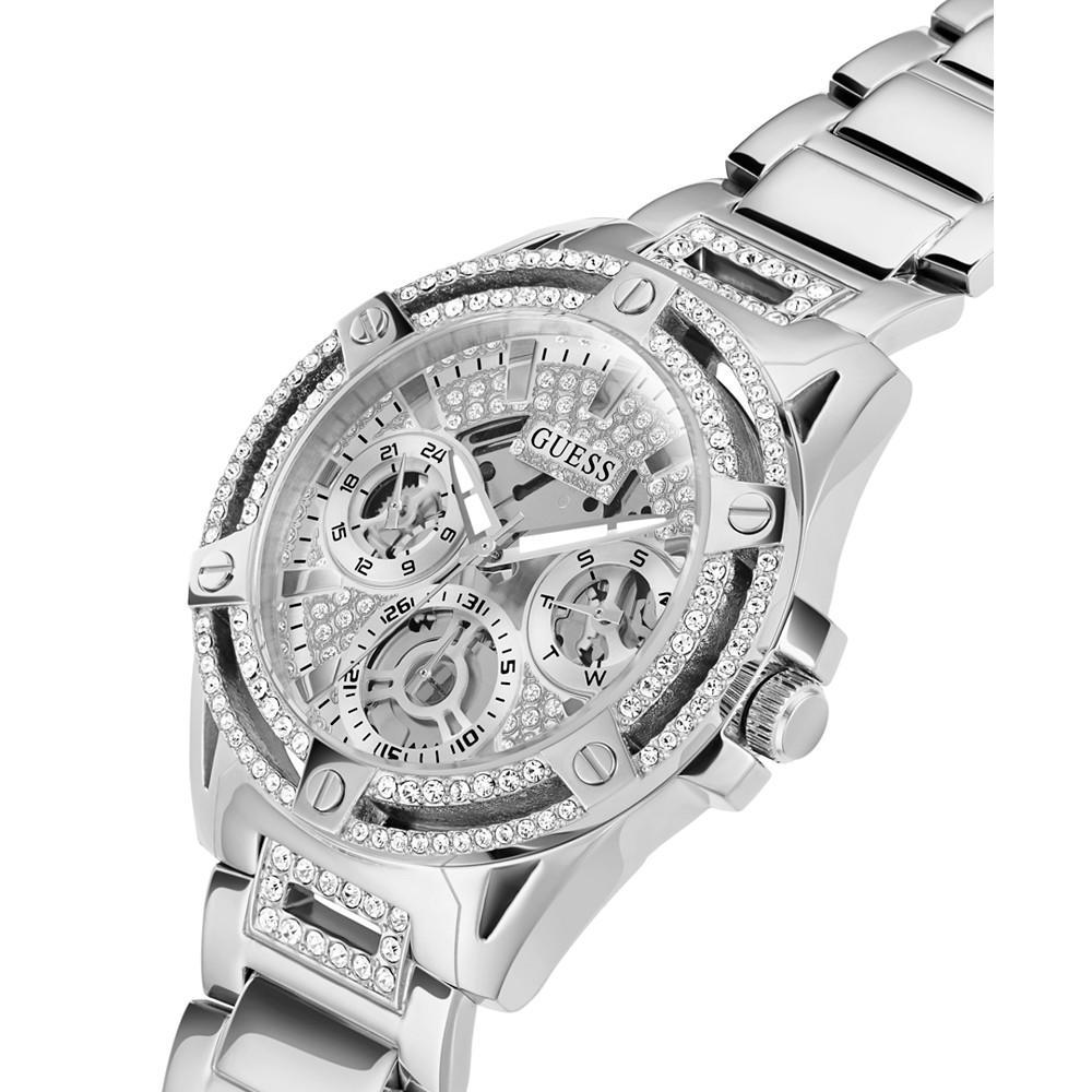 商品GUESS|Women's Silver-Tone Stainless Steel Bracelet Watch 40mm,价格¥1389,第6张图片详细描述