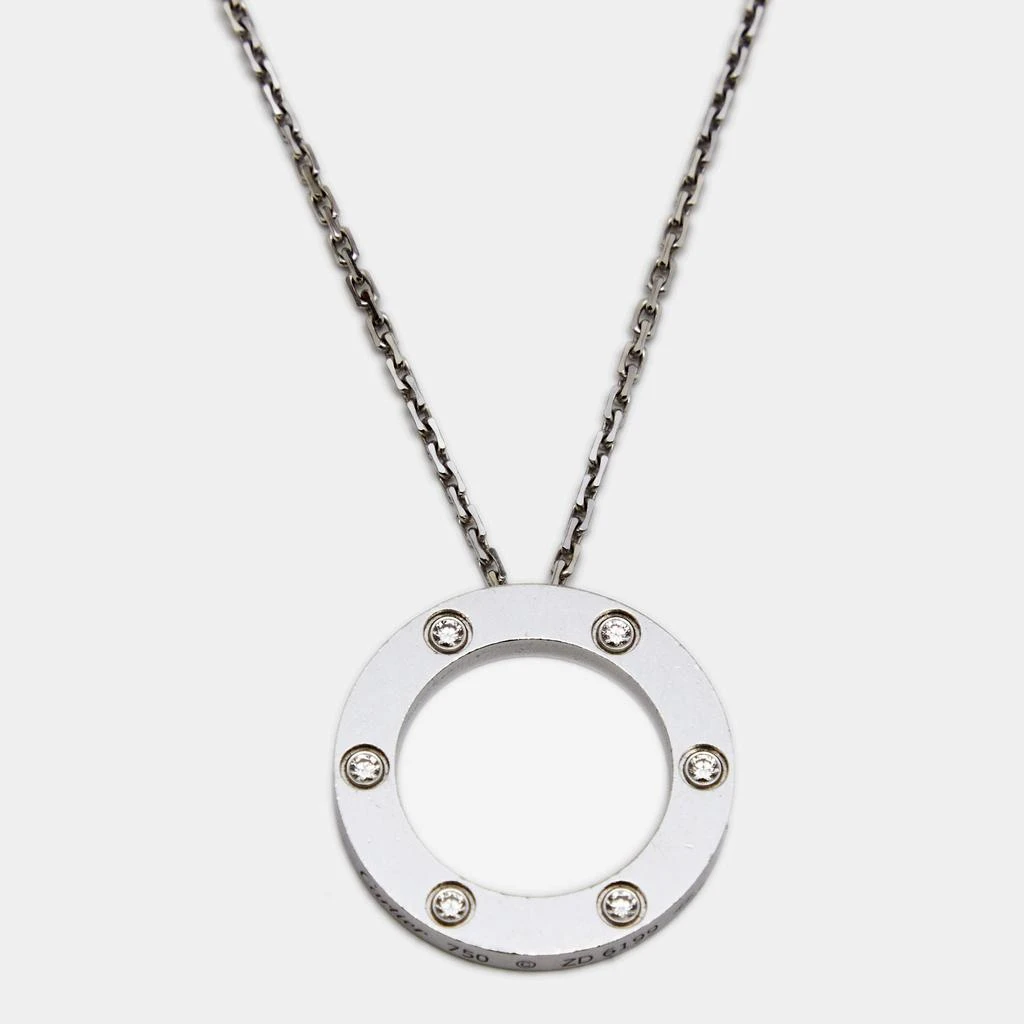 商品[二手商品] Cartier|Cartier Love 6 Diamond 18K White Gold Pendant Necklace,价格¥22447,第1张图片
