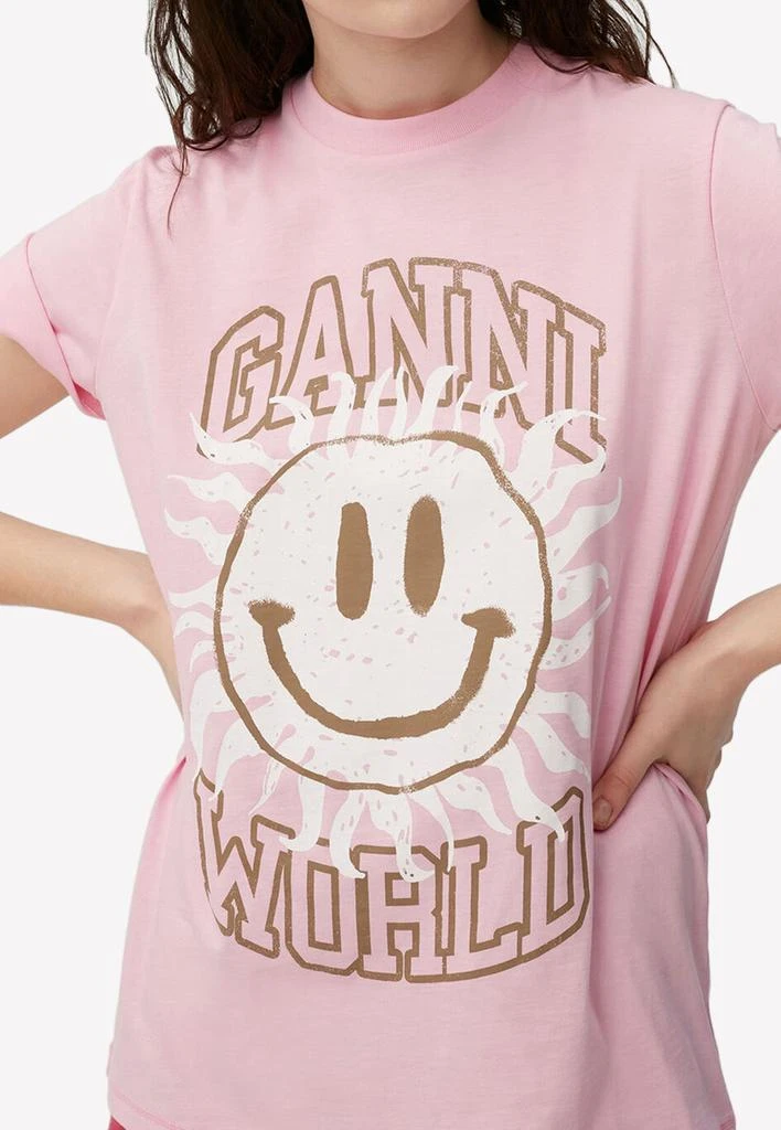 商品Ganni|Smiley Logo T-shirt,价格¥640,第2张图片详细描述