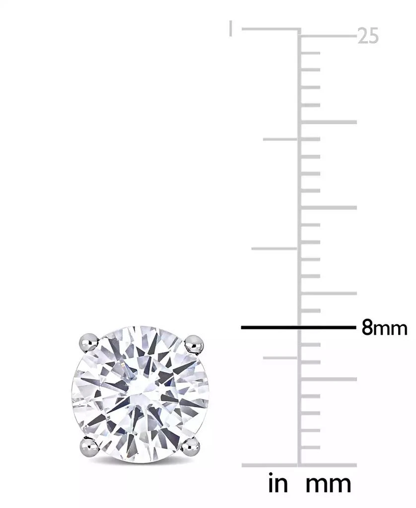 商品Macy's|Lab-Created Moissanite Stud Earrings (4 ct. t.w.) in 14k White Gold,价格¥5554,第4张图片详细描述