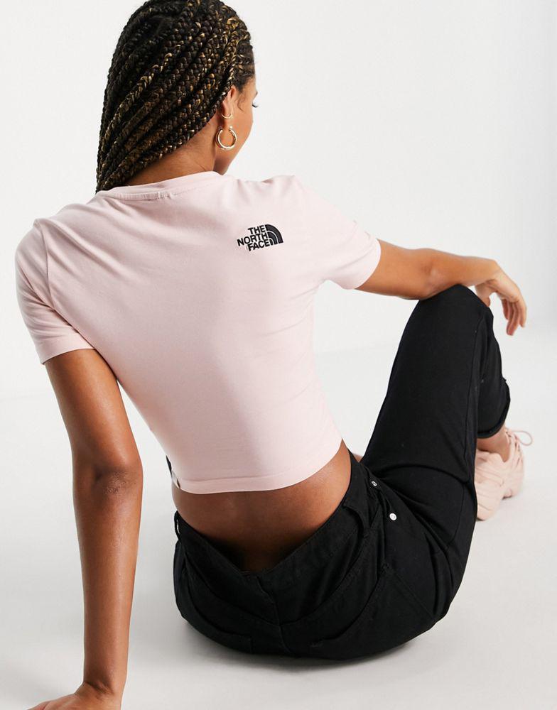 商品The North Face|The North Face Cropped t-shirt in pink Exclusive at ASOS,价格¥112,第6张图片详细描述