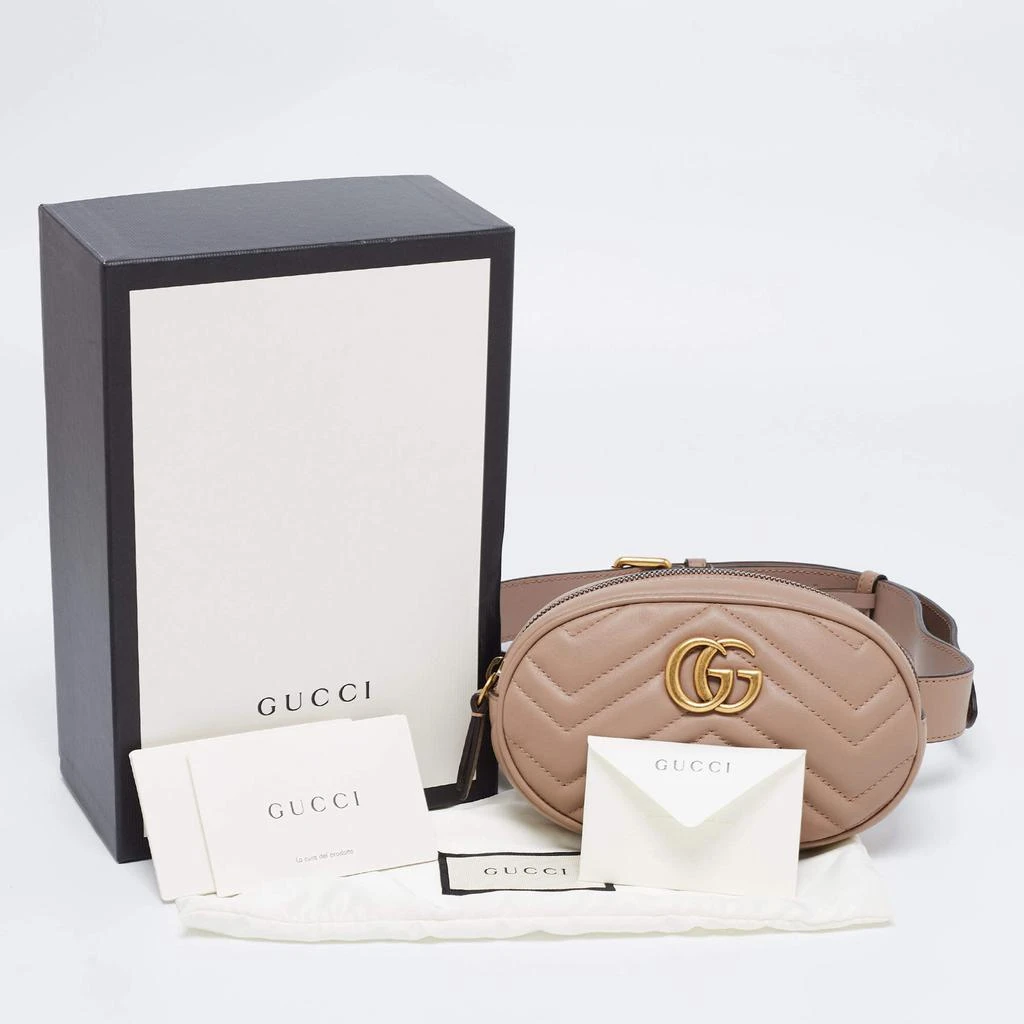 Gucci Beige Matelasse Leather GG Marmont Belt Bag 商品