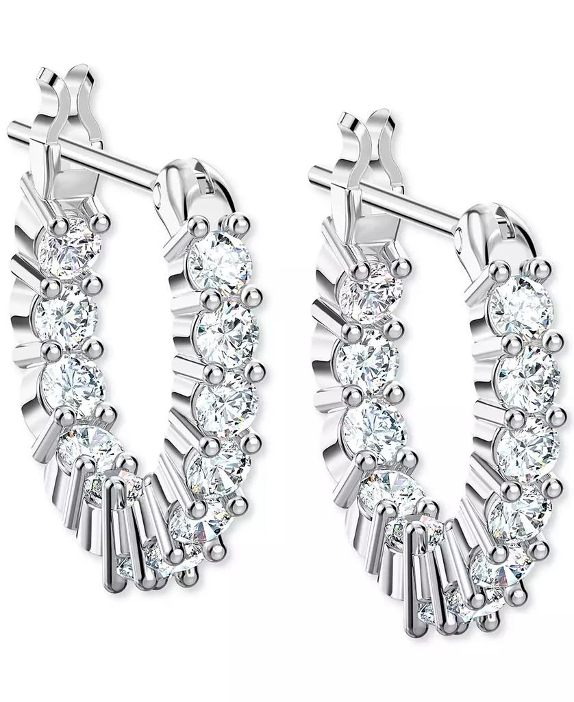 商品Swarovski|Silver-Tone Extra-Small Crystal Hoop Earrings, 0.50",价格¥734,第1张图片