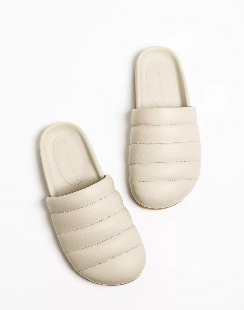 HUMA BLANCO Leather Flor Slipper Slides商品第1张图片规格展示