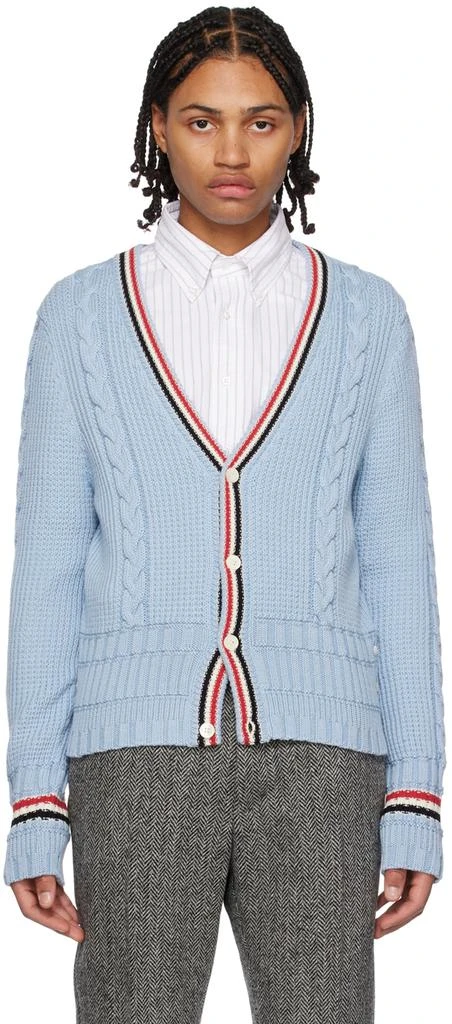 商品Thom Browne|Blue Classic Cardigan,价格¥3904,第1张图片