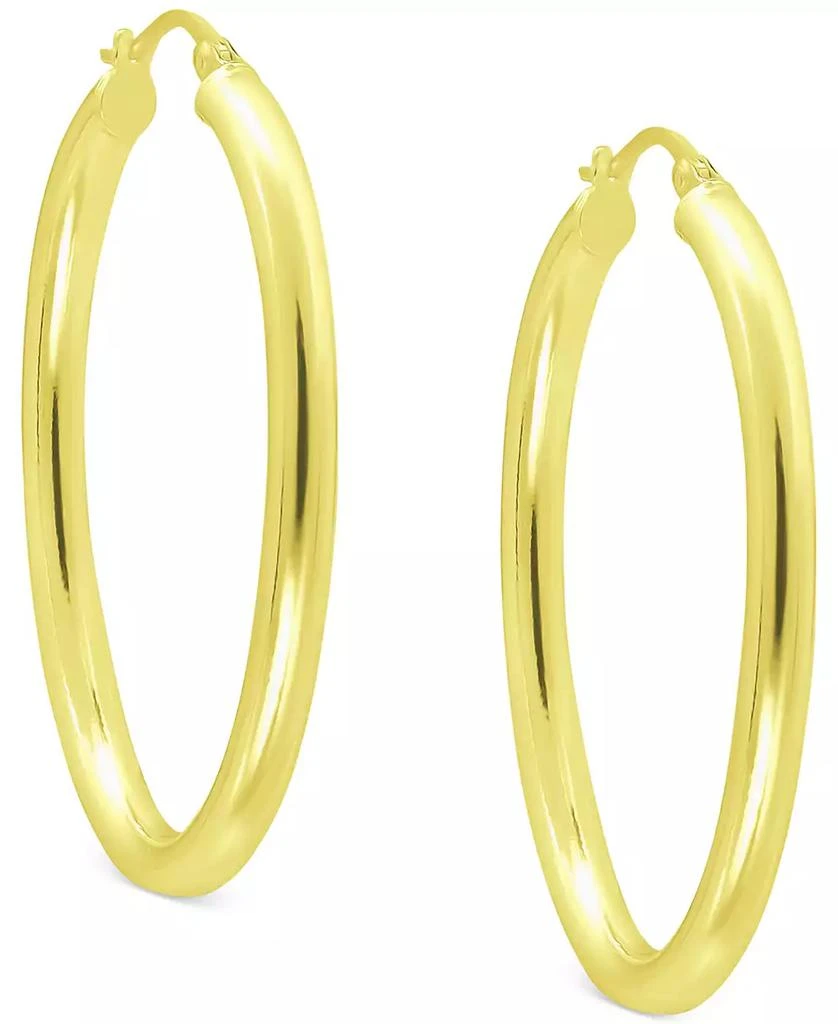 商品Giani Bernini|Polished Oval Medium Hoop Earrings, 25mm, Created for Macy's,价格¥447,第3张图片详细描述