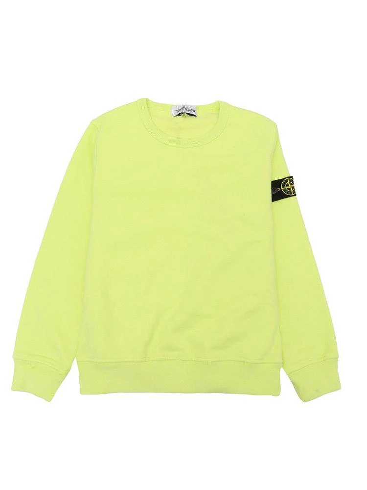 商品Stone Island Junior|Stone Island Junior Logo Patch Crewneck Sweatshirt,价格¥529,第1张图片