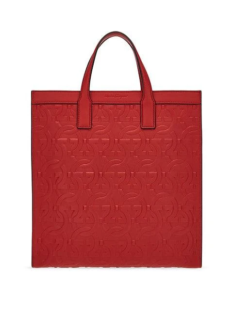 商品Salvatore Ferragamo|Large Travel Embossed Monogram Print Tote,价格¥8028,第1张图片