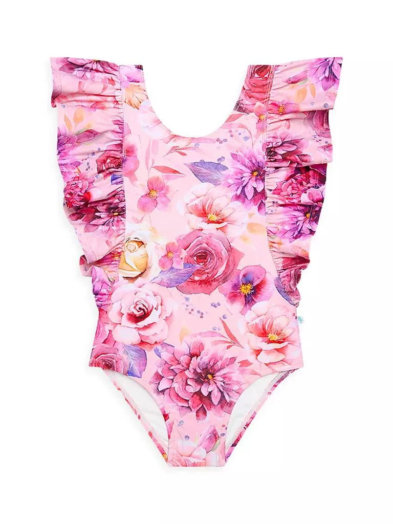商品Posh Peanut|Little Girl's & Girl's Amira Ruffled One-Piece Swimsuit,价格¥224,第1张图片