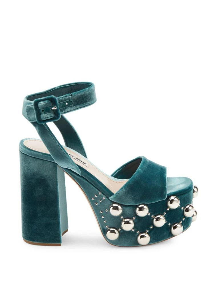 商品Miu Miu|Studded Platform Sandals,价格¥2668,第3张图片详细描述