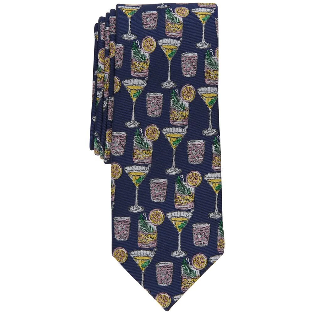 商品Bar III|Men's Norvelle Drink-Print Tie, Created for Macy's,价格¥120,第1张图片