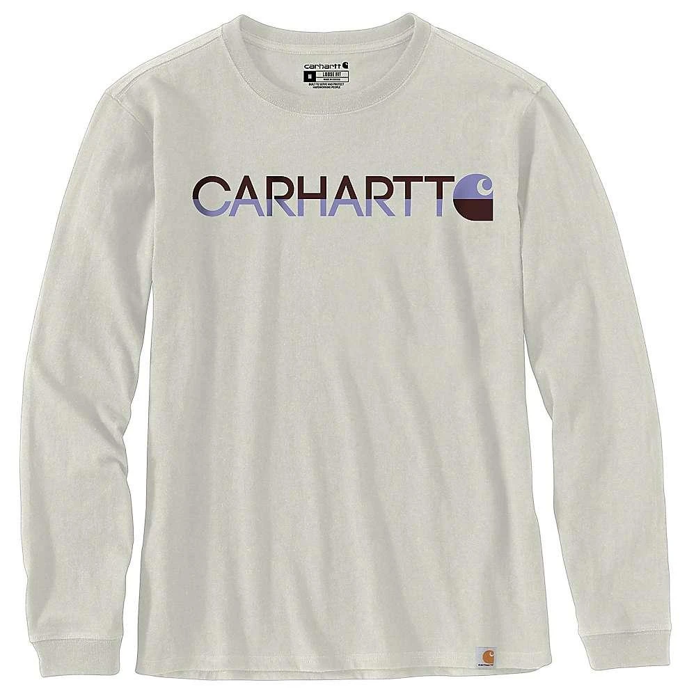 商品Carhartt|Carhartt Women's Loose-Fit Heavyweight LS Carhartt Block Graphic T-Shirt,价格¥182,第1张图片