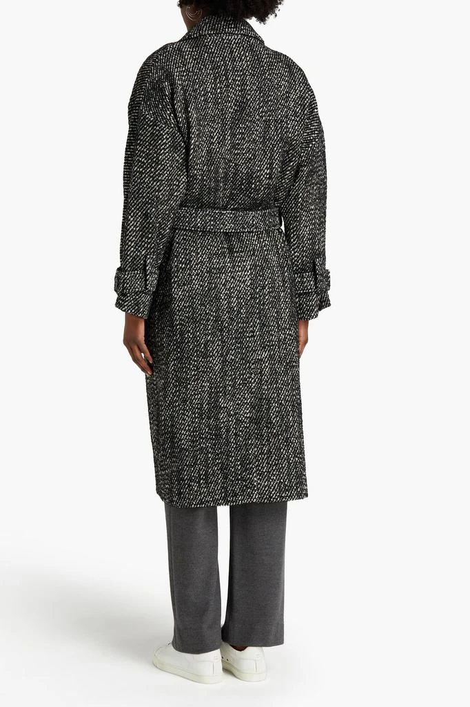 BA&SH Austin belted wool-blend bouclé-tweed coat 3
