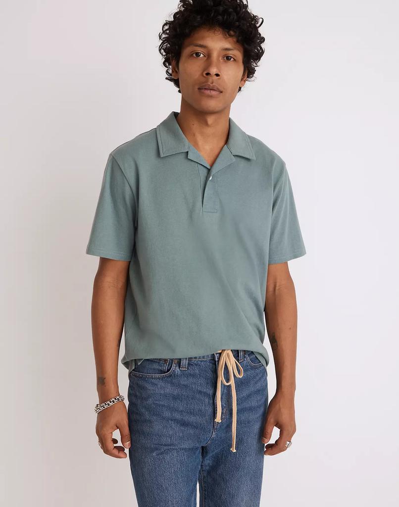 商品Madewell|Easy Short-Sleeve Polo Shirt,价格¥358,第3张图片详细描述