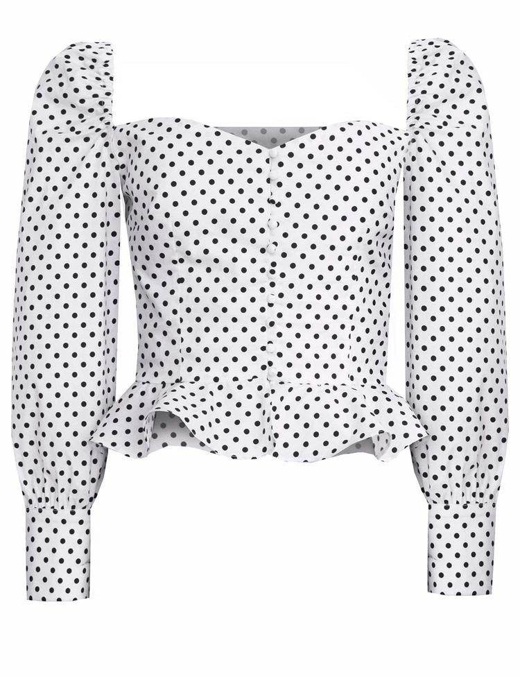 Polka Dot Valentina Bustier Shirt 商品