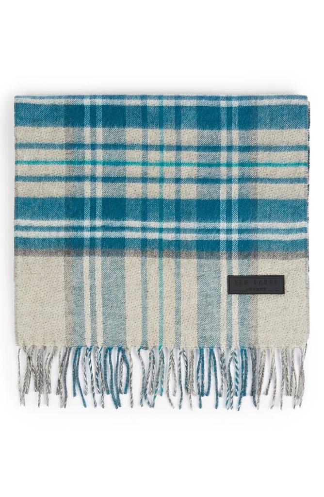 Laite Plaid Fringe Scarf商品第1张图片规格展示