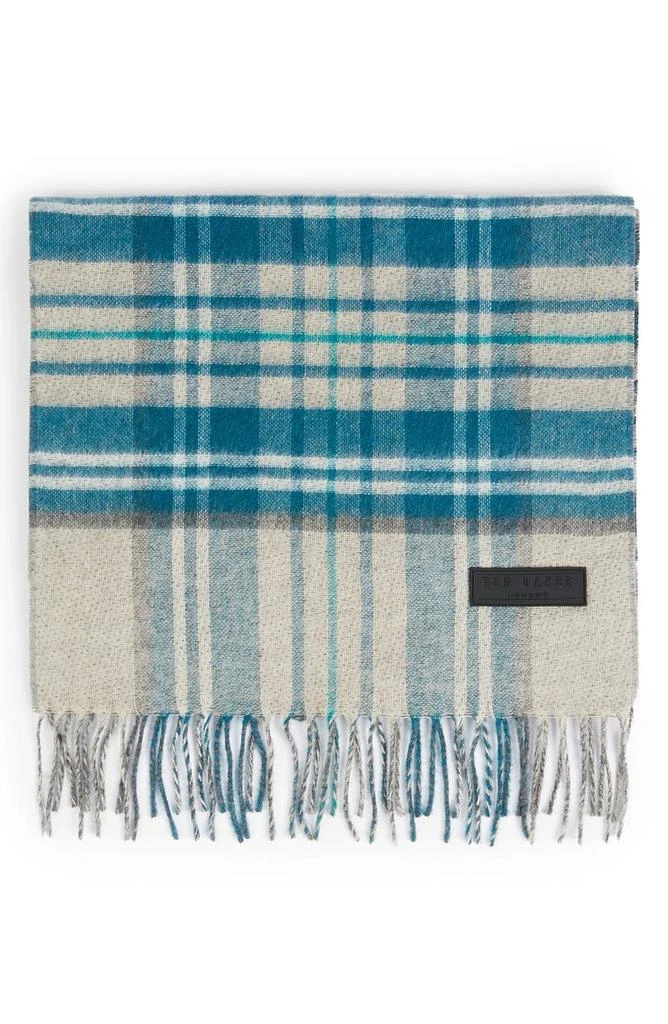 商品Ted Baker London|Laite Plaid Fringe Scarf,价格¥235,第1张图片