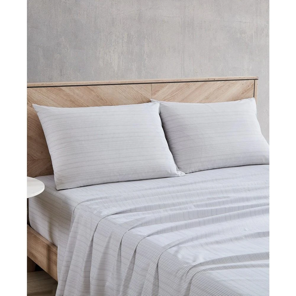 CLOSEOUT! Simple Stripe Cotton 4 Pc Sheet Set 商品