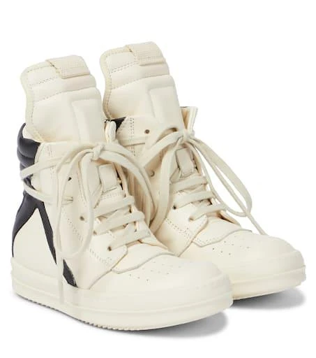 商品Rick Owens|Geobasket leather high-top sneakers,价格¥4517,第1张图片