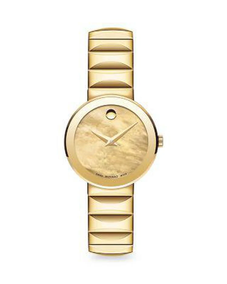 商品Movado|Gold Mother-Of-Pearl Museum Dial Watch, 26mm,价格¥7366,第1张图片