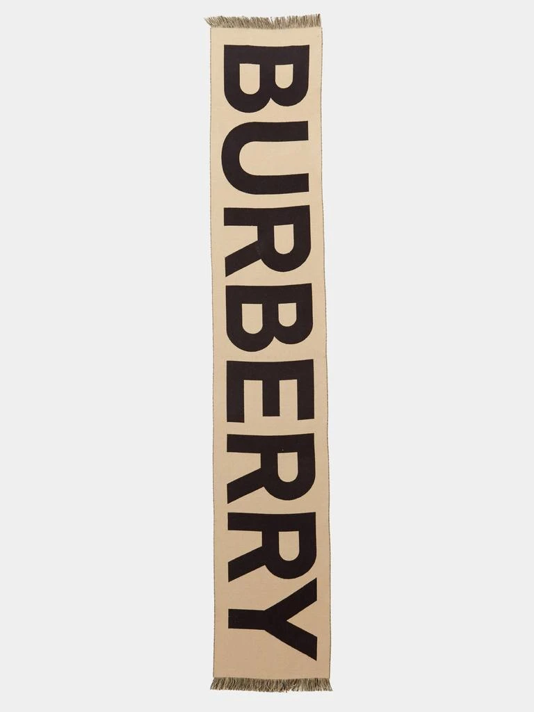 商品Burberry|Logo-jacquard wool scarf,价格¥2811,第3张图片详细描述