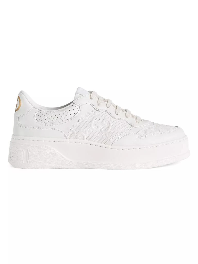 商品Gucci|GG Embossed Leather Sneakers,价格¥7377,第1张图片