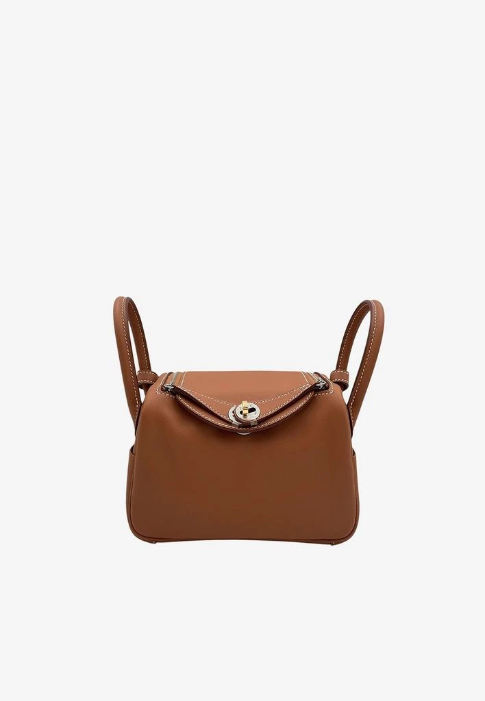 商品Hermes|Mini Lindy 20 II in Gold Swift Leather with Electrum Hardware,价格¥98458,第1张图片