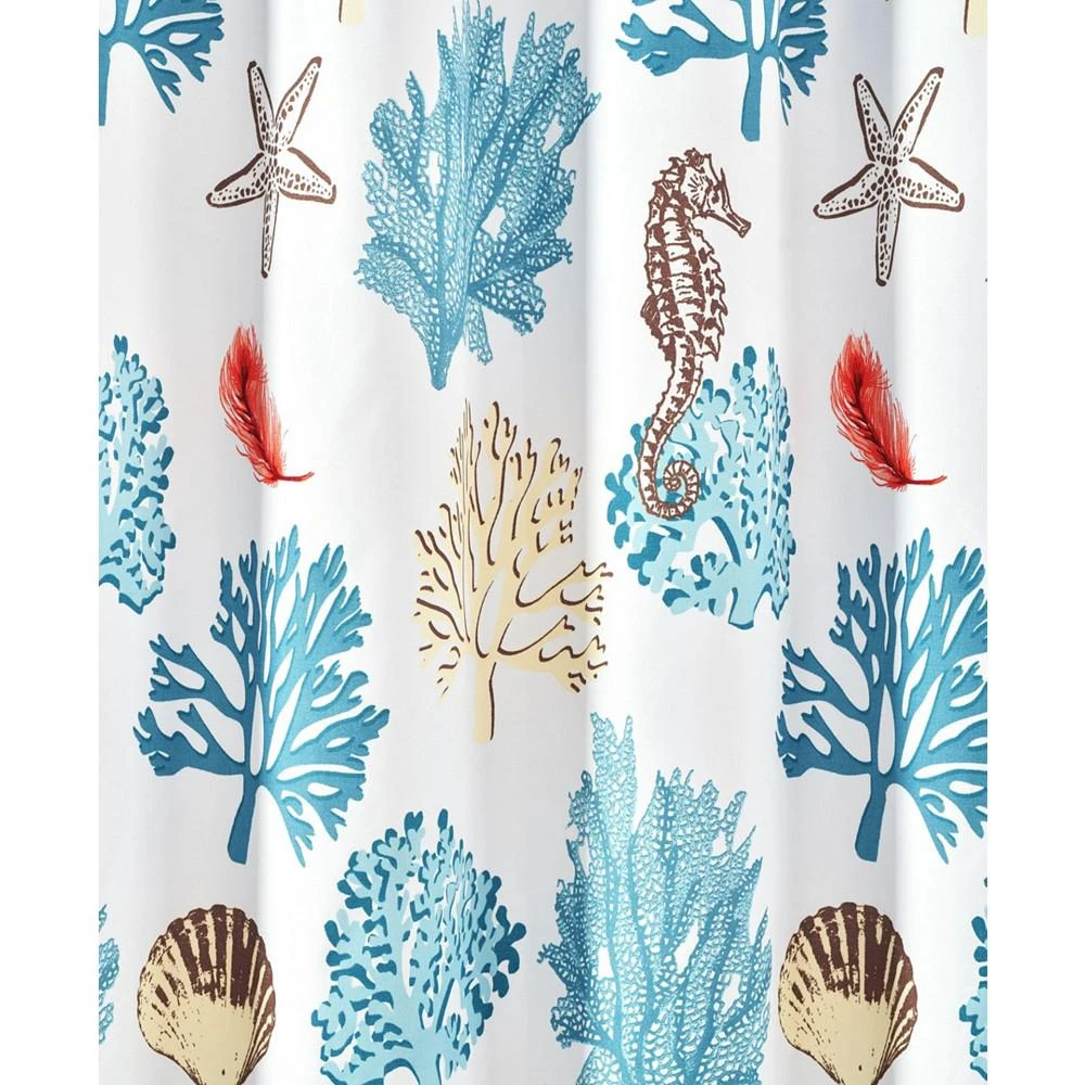 商品Lush Décor|Coastal Reef Feather 72" x 72" Shower Curtain,价格¥382,第4张图片详细描述