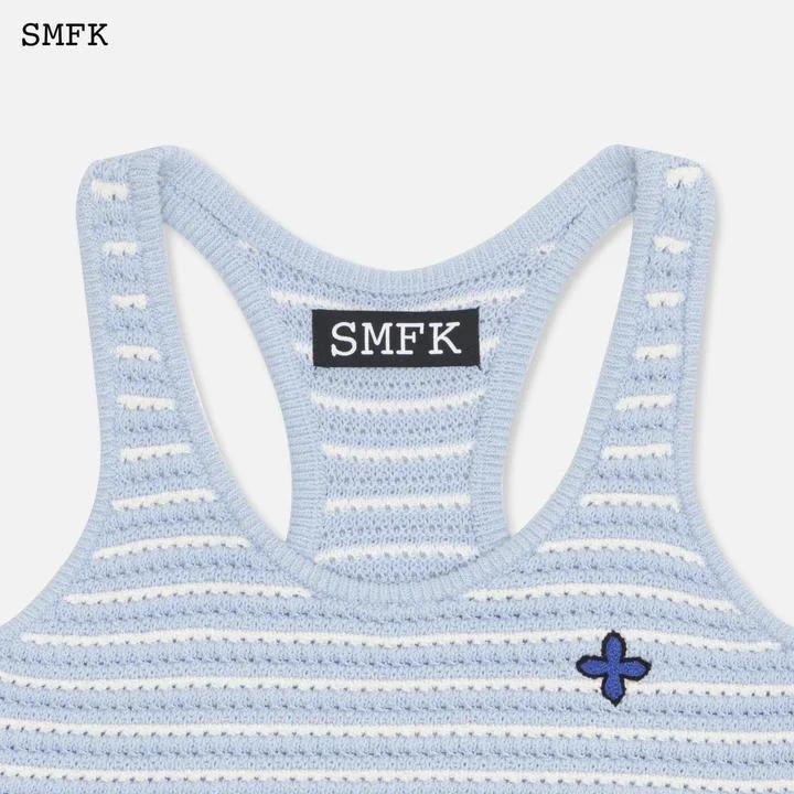 商品SMFK|SMFK WOMEN COMPASS BLUE STRIPE VEST,价格¥513,第4张图片详细描述