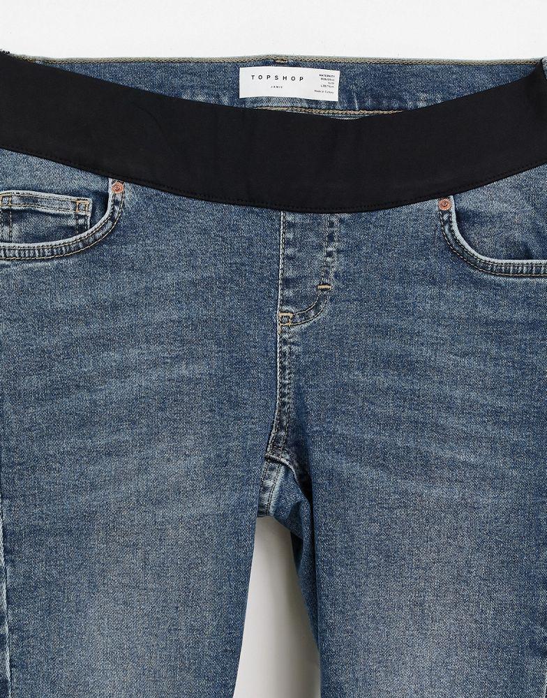 商品Topshop|Topshop Maternity under bump green cast ripped Jamie jeans,价格¥180,第6张图片详细描述
