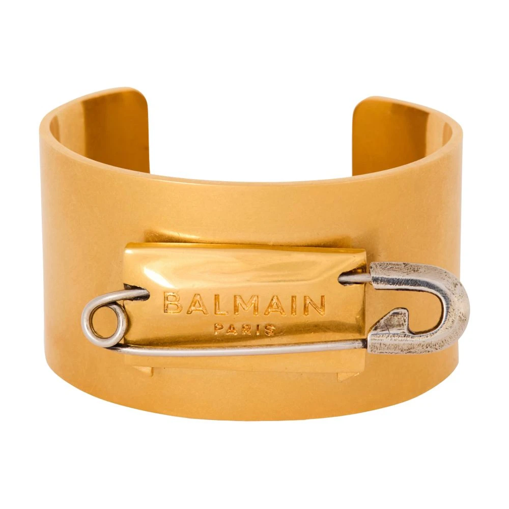商品Balmain|【特惠9.0折】【预售】 女士 手镯 安全扣黄铜手镯  BLMFP799GOL,价格¥5421,第1张图片