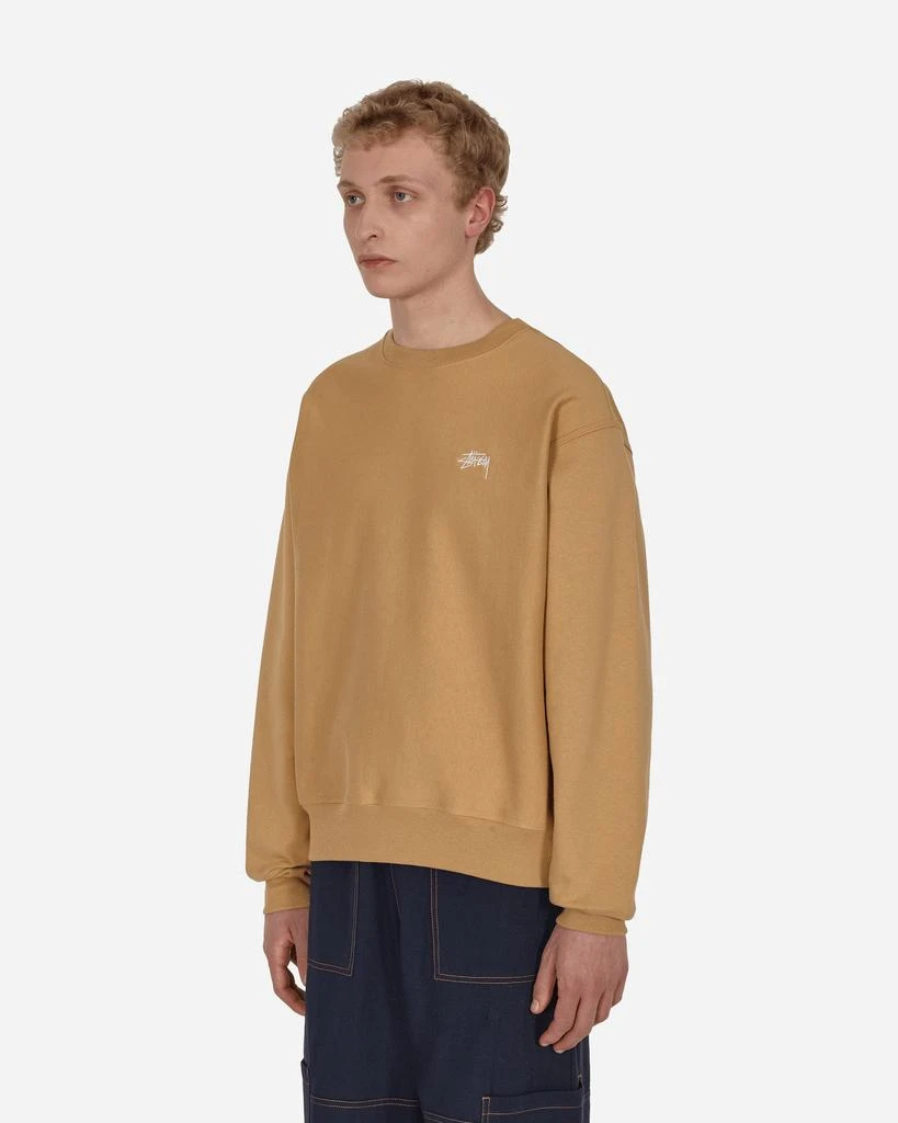 商品STUSSY|Stock Logo Crewneck Sweatshirt Beige,价格¥350,第2张图片详细描述