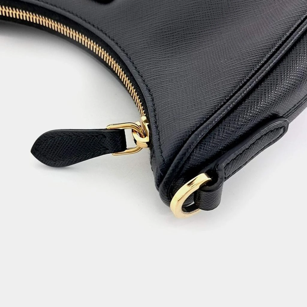 商品[二手商品] Prada|Prada Black Leather Saffiano Luxe Chain Hobo Bag,价格¥13541,第4张图片详细描述