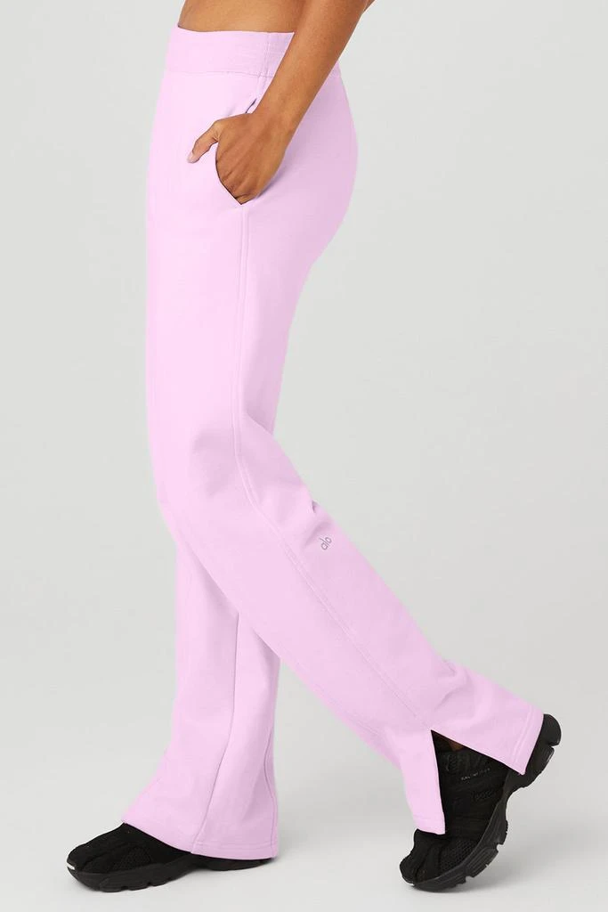 商品Alo|High-Waist Free Time Straight Leg Sweatpant - Sugarplum Pink,价格¥760,第3张图片详细描述