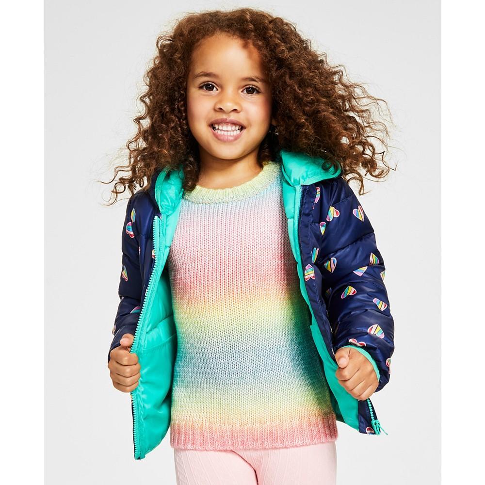 商品Epic Threads|Little Girls Heart Packable Jacket with Bag, Created For Macy's,价格¥135,第1张图片