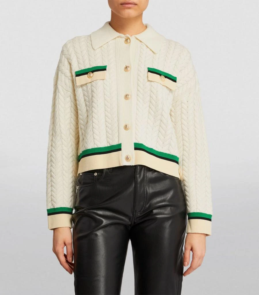商品Sandro|Striped-Trim Cardigan,价格¥1679,第4张图片详细描述
