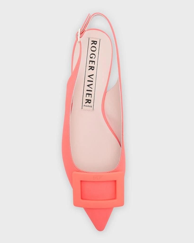 商品Roger Vivier|Grommettine Leather Slingback Ballerina Flats,价格¥6379,第5张图片详细描述