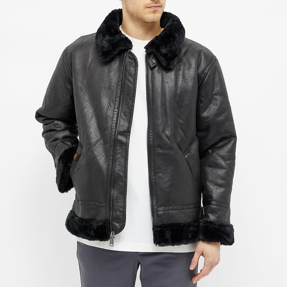 Alpha Industries B3 Faux Leather Flight Jacket商品第5张图片规格展示