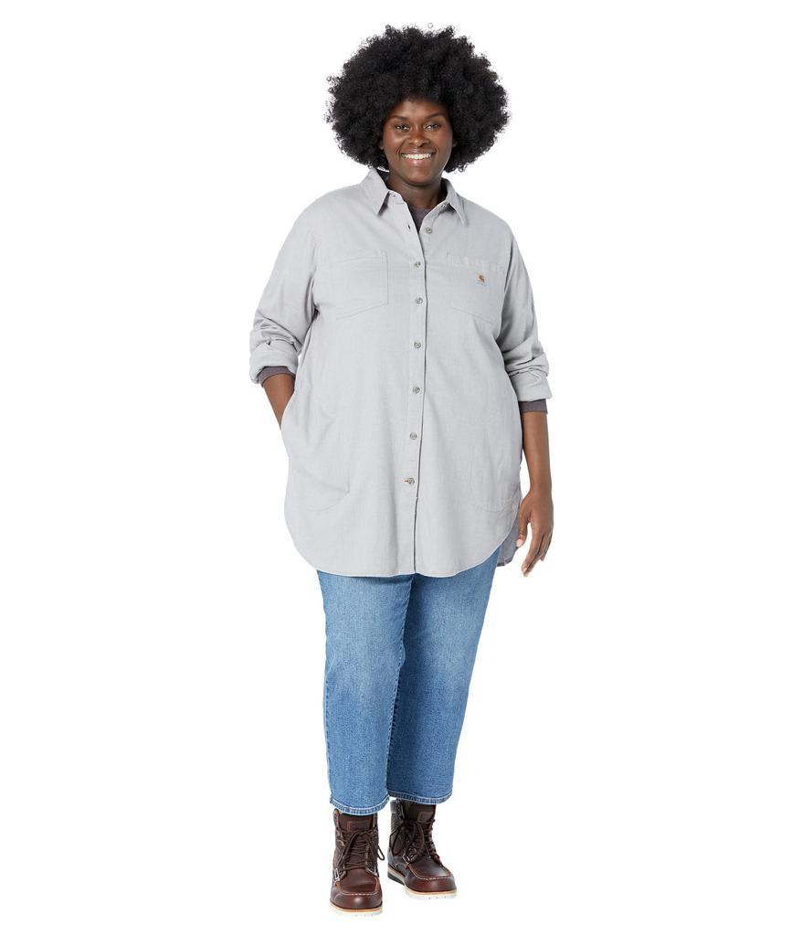 商品Carhartt|Plus Size Rugged Flex® Relaxed Fit Midweight Flannel Long Sleeve Plaid Tunic,价格¥447,第6张图片详细描述