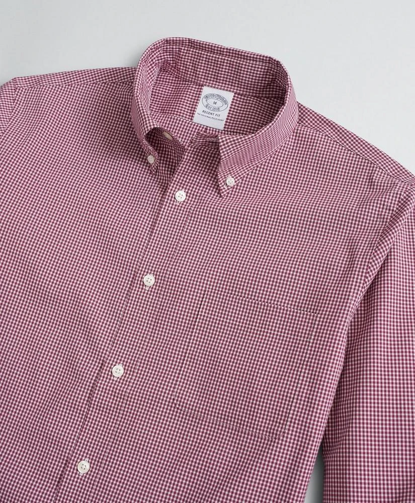 商品Brooks Brothers|Regent Regular-Fit Sport Shirt, Brooks Brothers Stretch Performance Series with COOLMAX®, Gingham,价格¥413,第2张图片详细描述