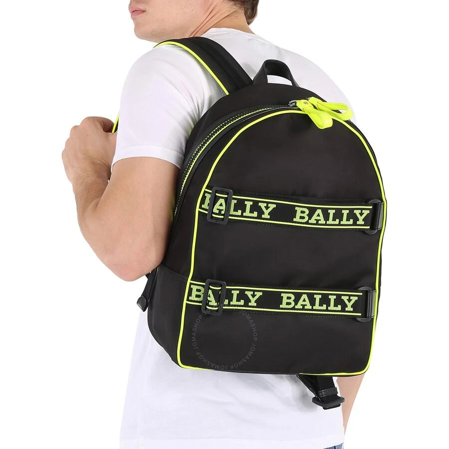 商品Bally|Black Men's Logo-tape Buckle-detail Backpack,价格¥1487,第2张图片详细描述